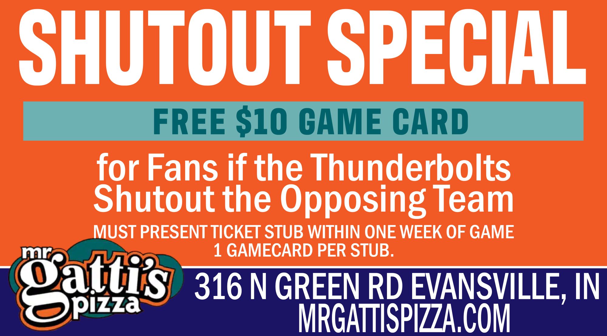 Mr. Gatti's Hat Shutout Deal